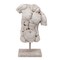 Kingston Living Cracked Muscular Human Torso Sculpture - 25.5" - White and Brown
